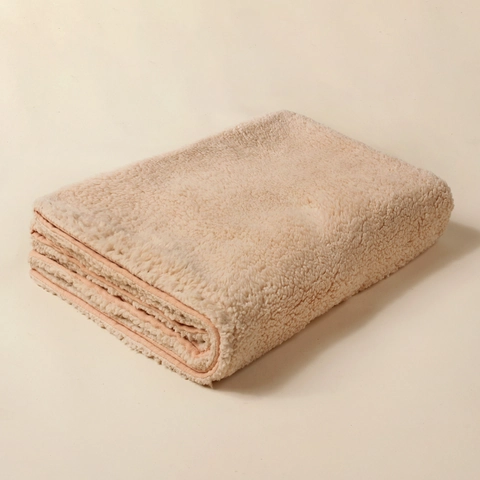 Baby Blanket Double Layer Cotton Muslin And Faux Sherpa Thickened Soft Warm Stroller Cover For Newborns Infants