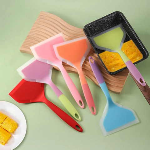 Spatola In Silicone Bocca Larga Resistente Al Calore Flessibile Antiaderente Utensile Da Cucina Per Tamagoyaki Omelette Pancake