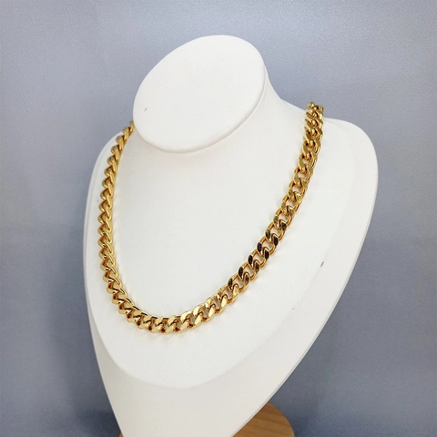 Copper 18K Gold Plated Hip-Hop Xuping Minimalist Plating Solid Color Necklace