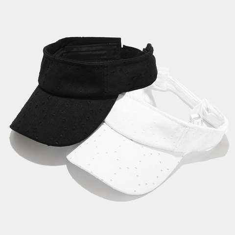 Visiera Parasole Cappello Mesh Perforato Traspirante Regolabile Berretto Sportivo Vuoto Per Tennis Corsa Golf Protezione Solare