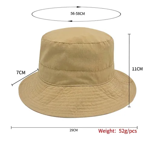 Foldable Bucket Hat Polyester Portable Quick Dry Waterproof Sun Protection For Outdoor Hiking Fishing Unisex