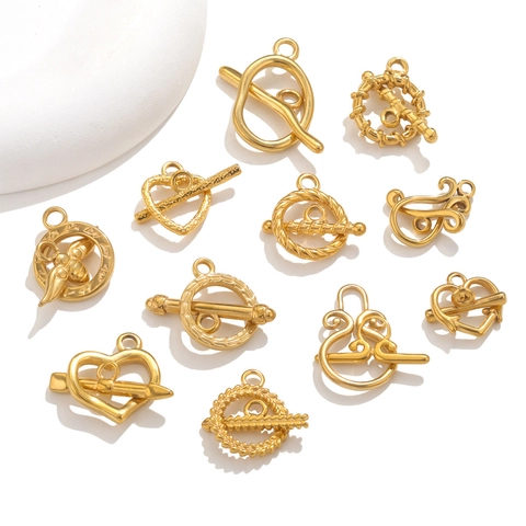Chiusure A T In Acciaio Inossidabile Connettori OT Per Creazione Gioielli Fai Da Te Collane Bracciali Placcati Oro Cuore Ape