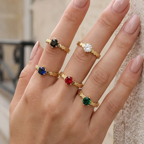 Verstellbarer Offener Ring Geometrisches Wellenband Kupfer 18K Vergoldet Rund Zirkon Minimalistischer Vintage Schmuck Für Damen