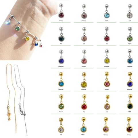 Collana Con Pendente Pietra Portafortuna In Acciaio Inossidabile Minimalista Gioielli Cristallo Tondo Regalo Festa Della Mamma