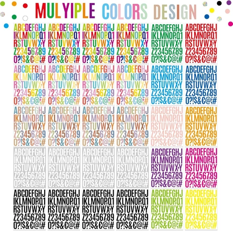 Alphabet Number Stickers Waterproof Vinyl Self Adhesive Large Decals For Water Bottle Scrapbook Journal DIY Craft Decoration