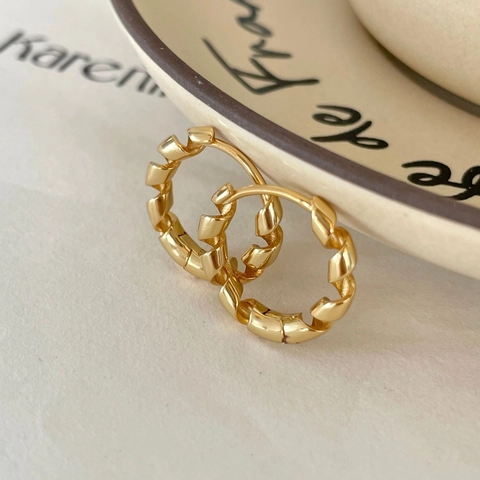 925 Sterling Silber Creolen Gedreht Spiral Helix Minimalistischer Schmuck Galvanisiert Für Damen