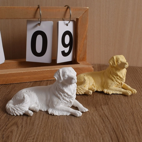 Dog Silicone Mold Golden Retriever Samoyed Shape Food Grade For DIY Scented Candle Resin Craft Plaster Ornament Baking