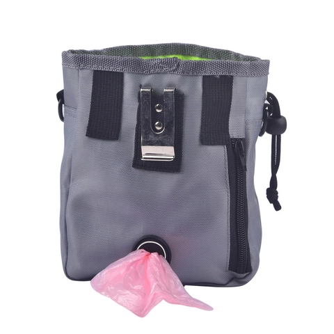 Dog Training Treat Pouch Nylon Pet Snack Bag Poop Bag Dispenser Waist Clip Outdoor Walking Portable Pocket