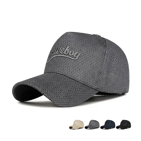 Mesh Baseball Kappe Polyester Atmungsaktiv Stickerei Verstellbar Sommer Sonnenschutz Outdoor Sport Trucker Hut Lässig