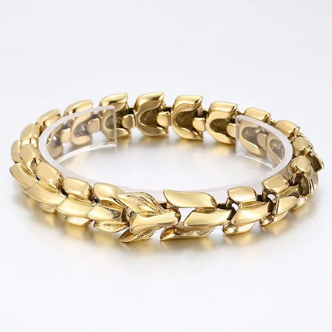 Men Domineering Dragon Head Bracelet Heavy Punk Stainless Steel Dragon Scale Link Chain Jewelry Biker Masculine Bangle