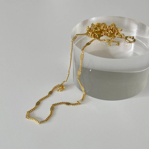 Collana In Argento Sterling 925 Con Piccoli Dischi Di Paillettes Minimalista Chic Per Donne