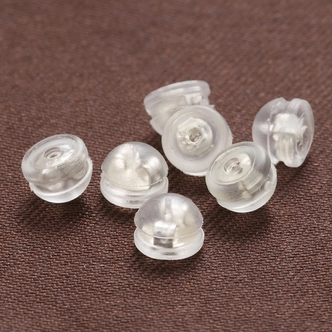 Cierres De Pendientes De Silicona Núcleo De Latón Tapones Repuestos Seguros Para La Creación De Joyas