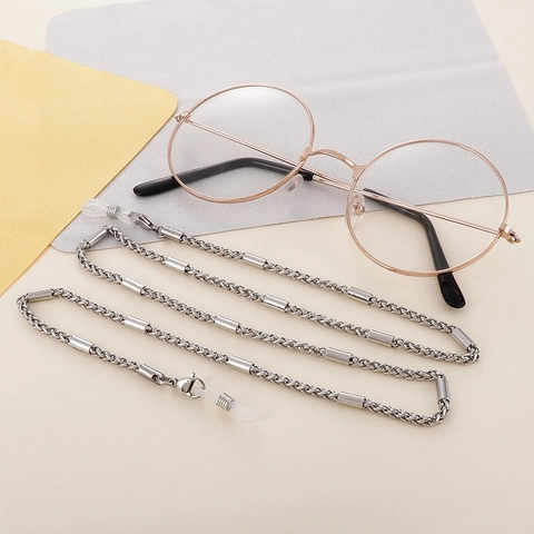 Mode Edelstahl Brillenkette Für Damen Herren Rutschfeste Brillenband Halter Lanyard Business Stil Sonnenbrillenkordel