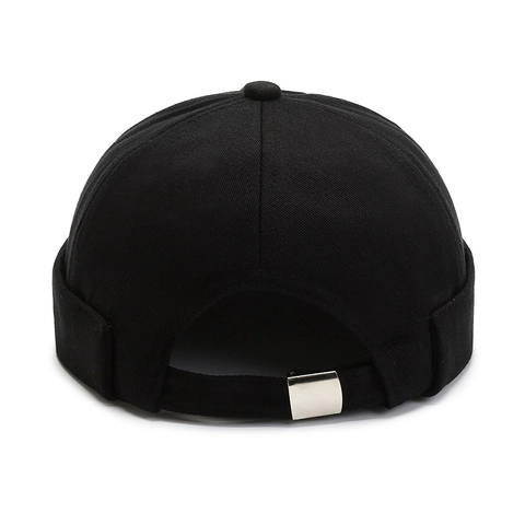 Bonnet Docker Homme Femme Miki Cap Coton Broderie Réglable Sans Bord Hip Hop Streetwear
