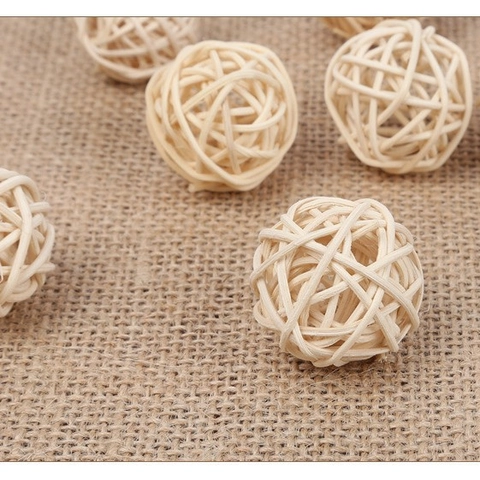 Dekorativer Rattanball Natürliche Weide Geflochtene Kugel Für Aromatherapie Diffusor Haus Hochzeit Party Ornament Haustierspielzeug