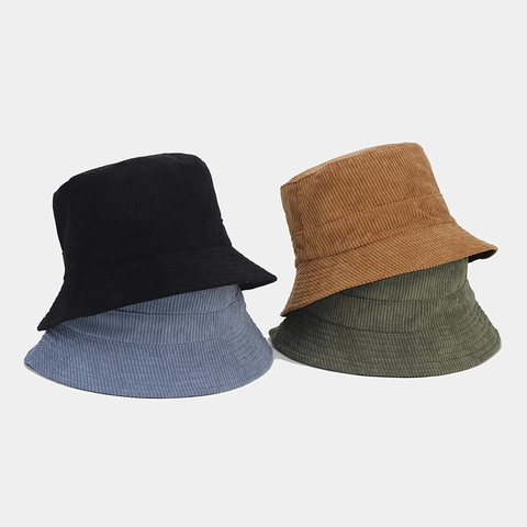 Vintage Cord Anglerhut Für Damen Herren Herbst Winter Warm Doppelseitig Tragbar Einfarbig Faltbarer Sonnenschutz Fischerhut
