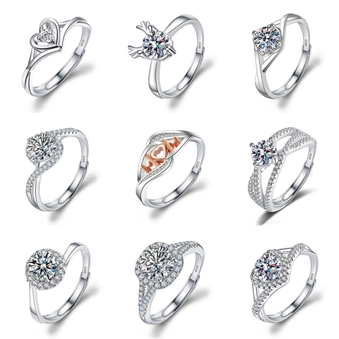 Adjustable Open Ring Plated Copper Cubic Zirconia Luxury Small Crowd Design Jewelry Women Gift