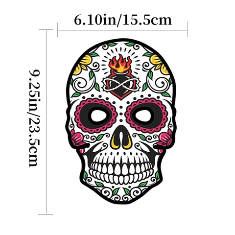 Mexikanische Tag Der Toten Papiermaske Bunter Totenkopf Design Für Halloween Maskerade Party Deko Zubehör