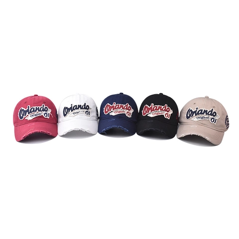 Berretto Da Baseball Vintage In Cotone Orlando Ricamo Lettere Retro Regolabile Cappello Da Sole Per Uomo Donna