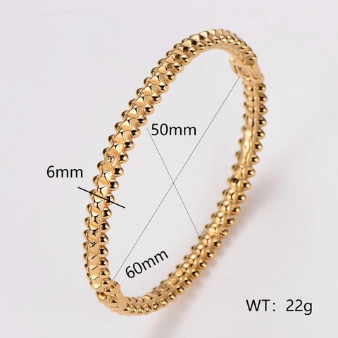 Rivet Studded Bangle Bracelet Stainless Steel Geometric Punk Style Fashion Jewelry For Men And Women Minimalism