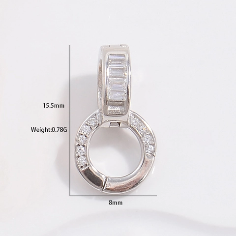 S925 Sterling Silber Anhänger Verschluss Verbinder Für DIY Schmuckherstellung Mit Zirkonia Inlaid Luxus Zubehör