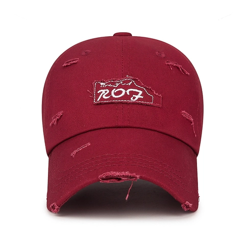 Distressed Baseball Cap Gewaschene Baumwolle Vintage Buchstaben Bestickt Patch Verstellbare Outdoor Sonnenhut Streetwear