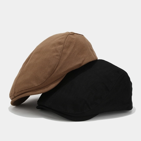 Gorra Plana De Algodón Vintage Ajustable Para Hombre Mujer Estilo Británico Clásico Gorra De Conducir Retro