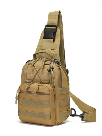Tactical Chest Bag For Men Oxford Waterproof Camouflage Outdoor Sports Sling Bag With MOLLE System Military Crossbody
