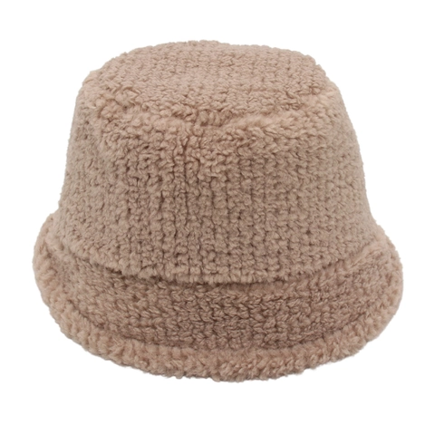 Cappello Da Pescatore In Lana Di Agnello Peluche Caldo Spesso Teddy Pile Inverno Antivento Morbido Per Donne
