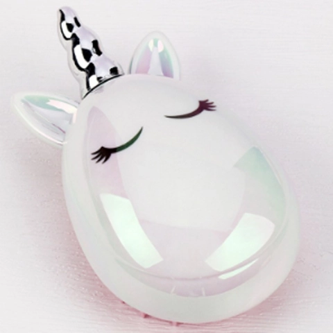 Spazzola Districante Per Capelli A Forma Di Unicorno Portatile In Plastica Abs Pettine Per Massaggio Del Cuoio Capelluto Rosa