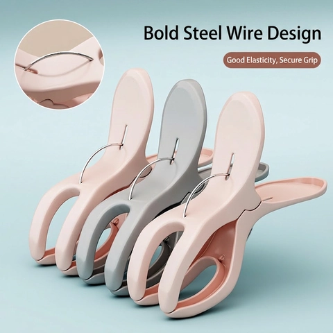 Windproof Clothespins Large Opening Quilt Clips Non-Slip Heavy Duty Laundry Pegs For Blankets Household PET Plastic