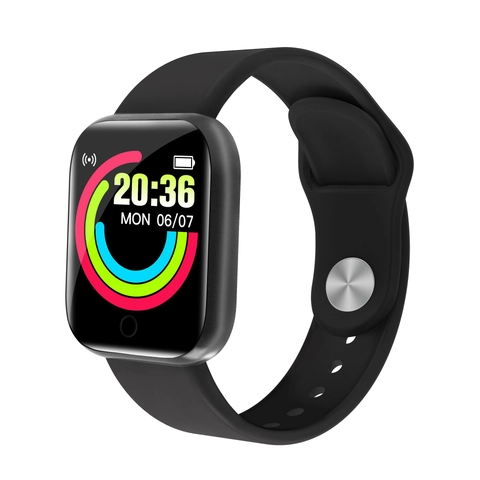 Smart Watch Silicone Strap Fitness Tracker Heart Rate Blood Pressure Bluetooth Sport Wristband For Men Women