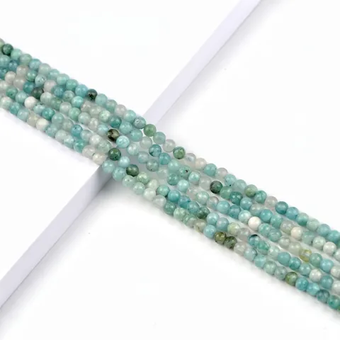 Natural Hemimorphite Round Beads Smooth Loose Gemstone For DIY Jewelry Making Bracelet Necklace Crafting Supplies