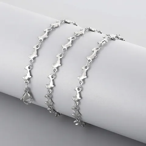 Edelstahl Delfin Kette Halskette Für Damen Minimalistischer Stil Silberner Schmuck Accessoires