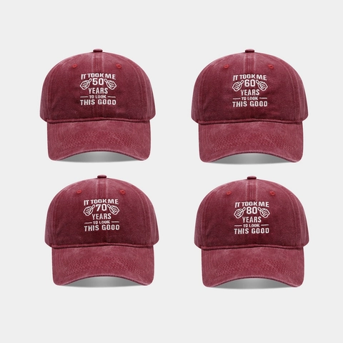 Washed Cotton Baseball Cap Embroidered Birthday Gifts Distressed Adjustable Vintage Dad Hat For Men Women