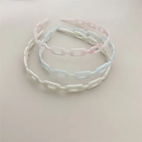 Acetate Chain Link Headband Minimalist Korean Style Hollow Hair Hoop For Women Retro Daily Hair Accessories