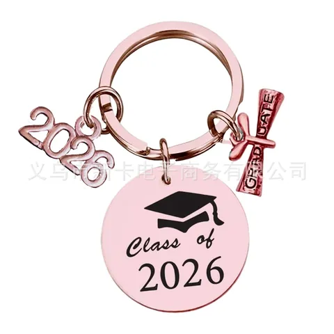 Portachiavi Laurea Acciaio Inossidabile Lega Classe Del 2026 Regalo Per Studenti Ciondolo Motivazionale Souvenir