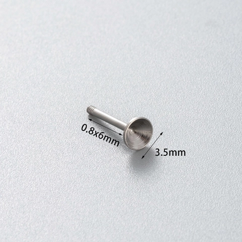 Perno Per Orecchino In Acciaio Inossidabile Vite DIY Piercing Cartilagine Produzione Gioielli Base Orecchino Metallo Lucido