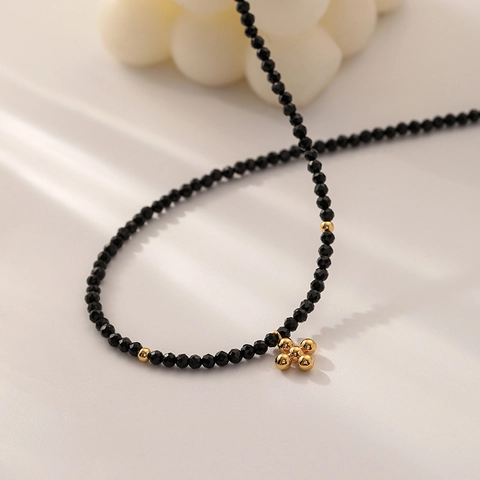 Collana Choker Con Perline Minimalista Con Ciondolo A Croce In Rame Gioielli Estetici Fatti A Mano Per Donna Regolabile
