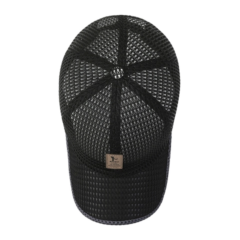 Cappellino Da Baseball Traspirante In Mesh Da Uomo Estate All Aperto Protezione Solare Sport Camionista Con Toppa In Pelle