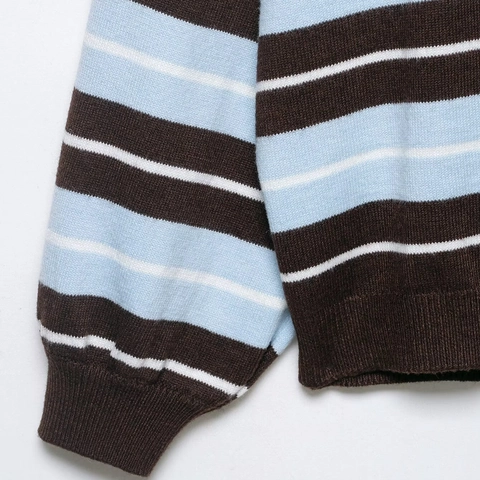 Maglione In Maglia A Righe Girocollo Manica Lunga Poliestere Pullover Stile Casual Per Donna Autunno Inverno