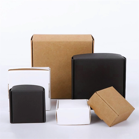 Foldable Kraft Paper Aircraft Box Jewelry Packaging Gift Box With Window Minimalist Cardboard Box For Soap Candy Small Gifts