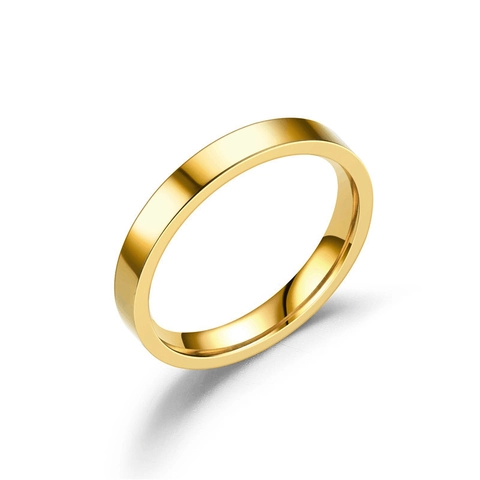 Minimalist 316 Stainless Steel Polished Ring For Women Men Simple Plain Band Finger Jewelry Gold Silver Rose Gold Black