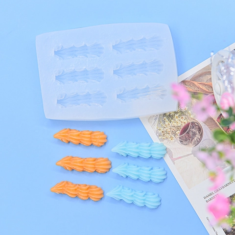 Silicone Cake Mold Wavy Cream Strip Leaf Feather Texture Fondant Chocolate Baking Decorating Tool DIY Crafting Novelty