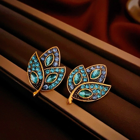 Orecchini Vintage Da Donna Stile Palazzo Francese Retrò Lega Perla Artificial Sintetica Strass Con Silver Earring Post