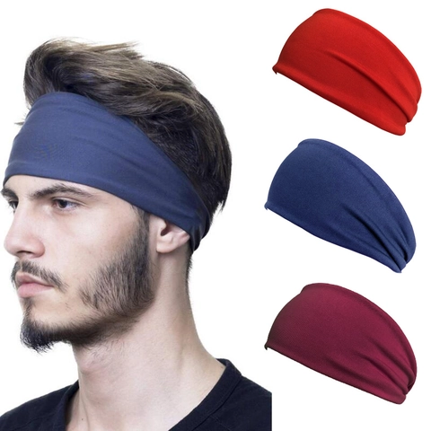 Banda De Pelo Deportiva Elastica Poliester Elastano Transpirable Fruncido Para Correr Yoga Fitness Entrenamiento Color Solido