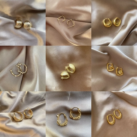 Vintage Geometrische Koperen Creolen Voor Dames Minimalistisch 925 Sterling Zilver Stift Goud Zilver Minimalistische Sieraden