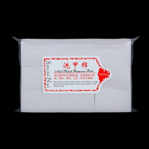 Salviette Per Rimuovere Lo Smalto Fibra Di Cotone Naturale Senza Pelucchi Consistenza Dura Pulizia Professionale Bianco