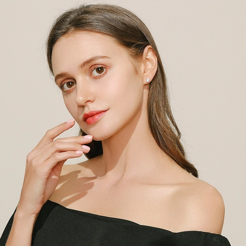 Pendientes De Botón De Opalo Talla Marquesa En Plata De Ley 925 Diseño Geométrico Minimalista Joyas Elegantes Regalo Para Mujer