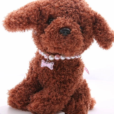 Pet Artificial Pearl Necklace Collar With Bowknot And Rhinestone Bone Charm Adjustable Jewelry For Cats And Small Dogs Princess Style